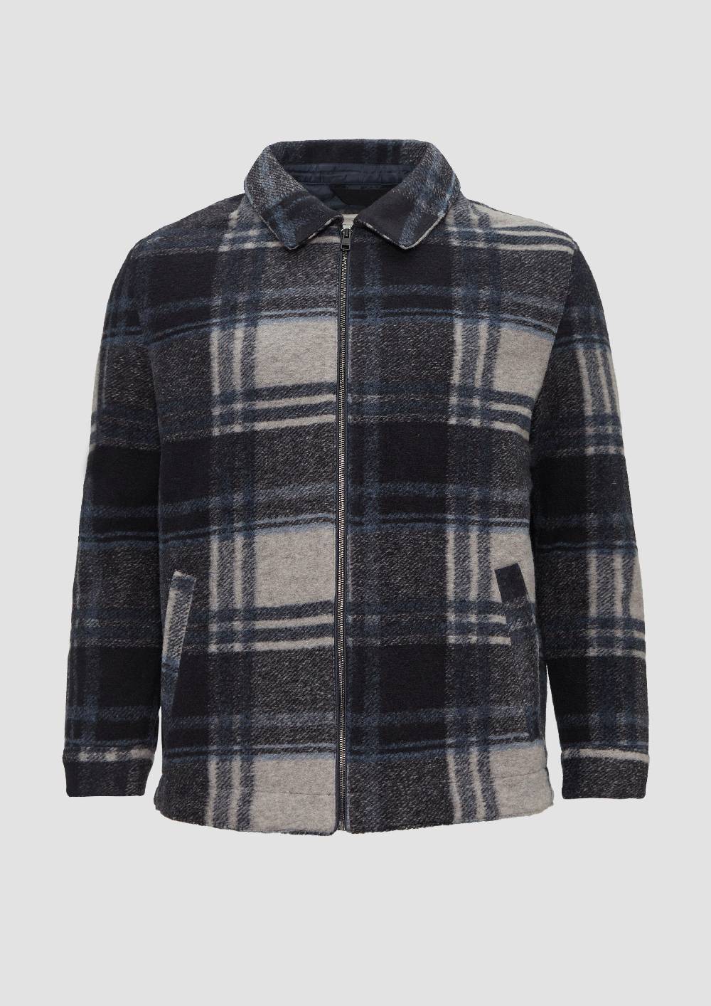 S.Oliver Karierte Hemdjacke Aus Wollmix