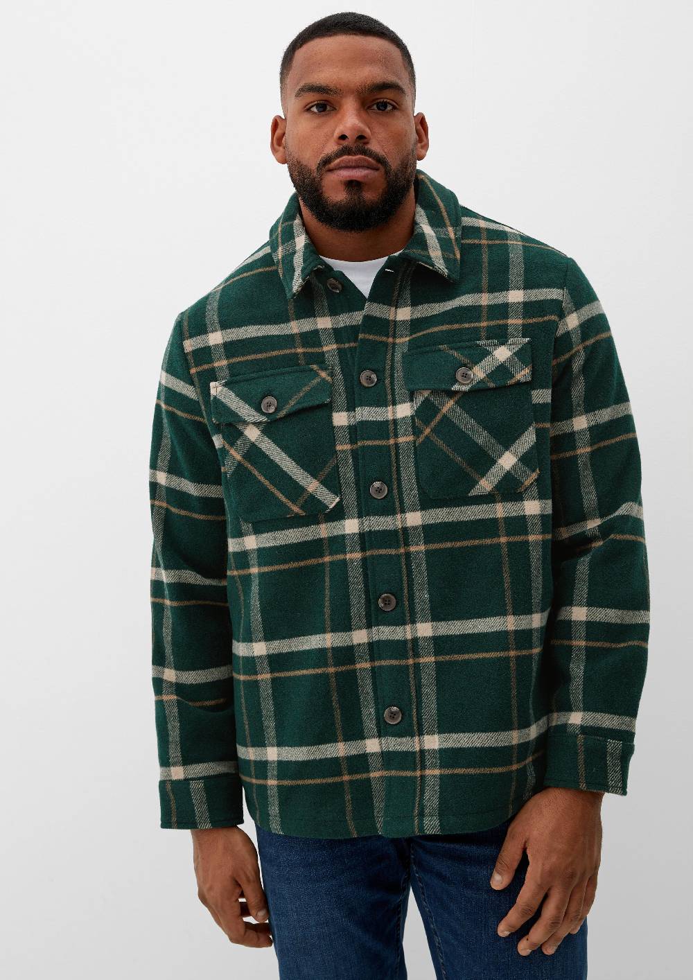 S.Oliver Karierte Jacke Mit Wolle