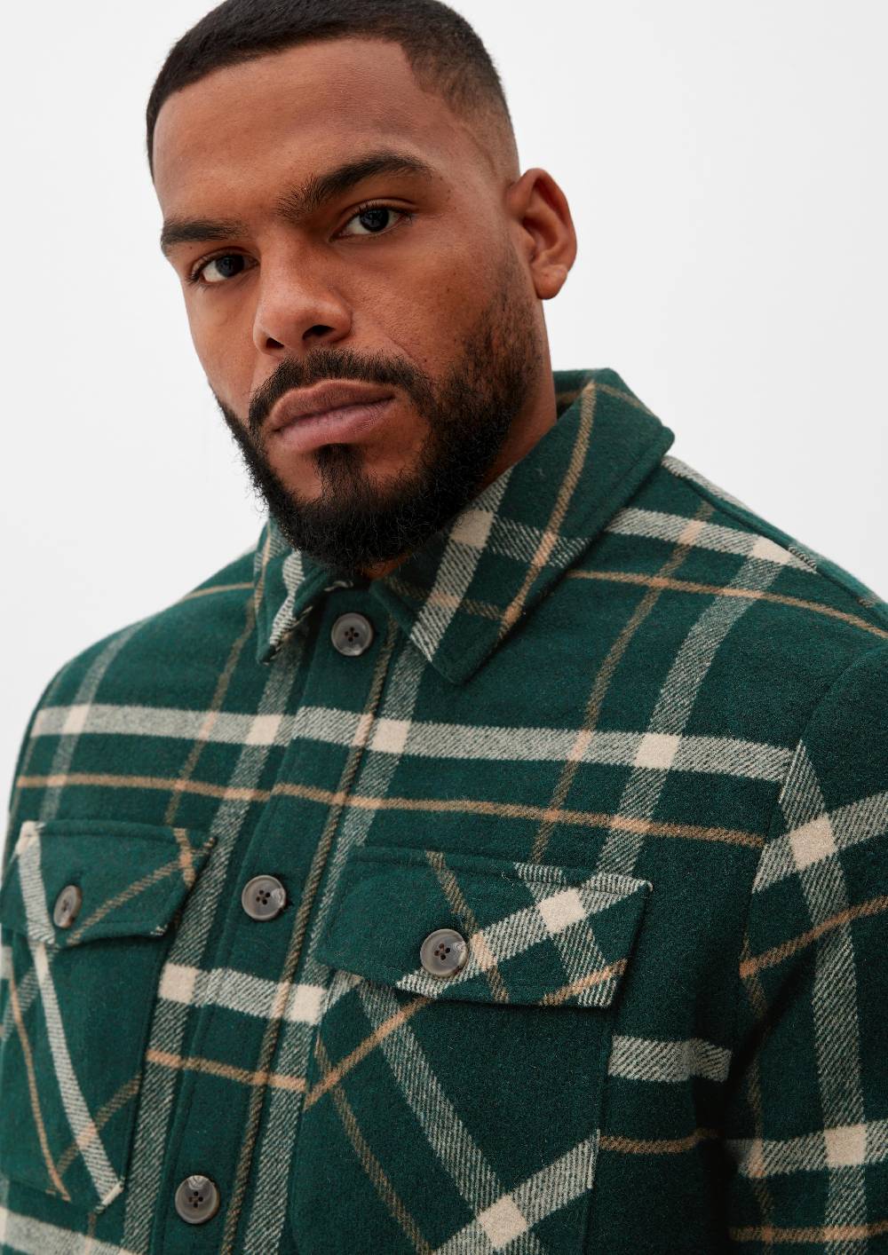 S.Oliver Karierte Jacke Mit Wolle