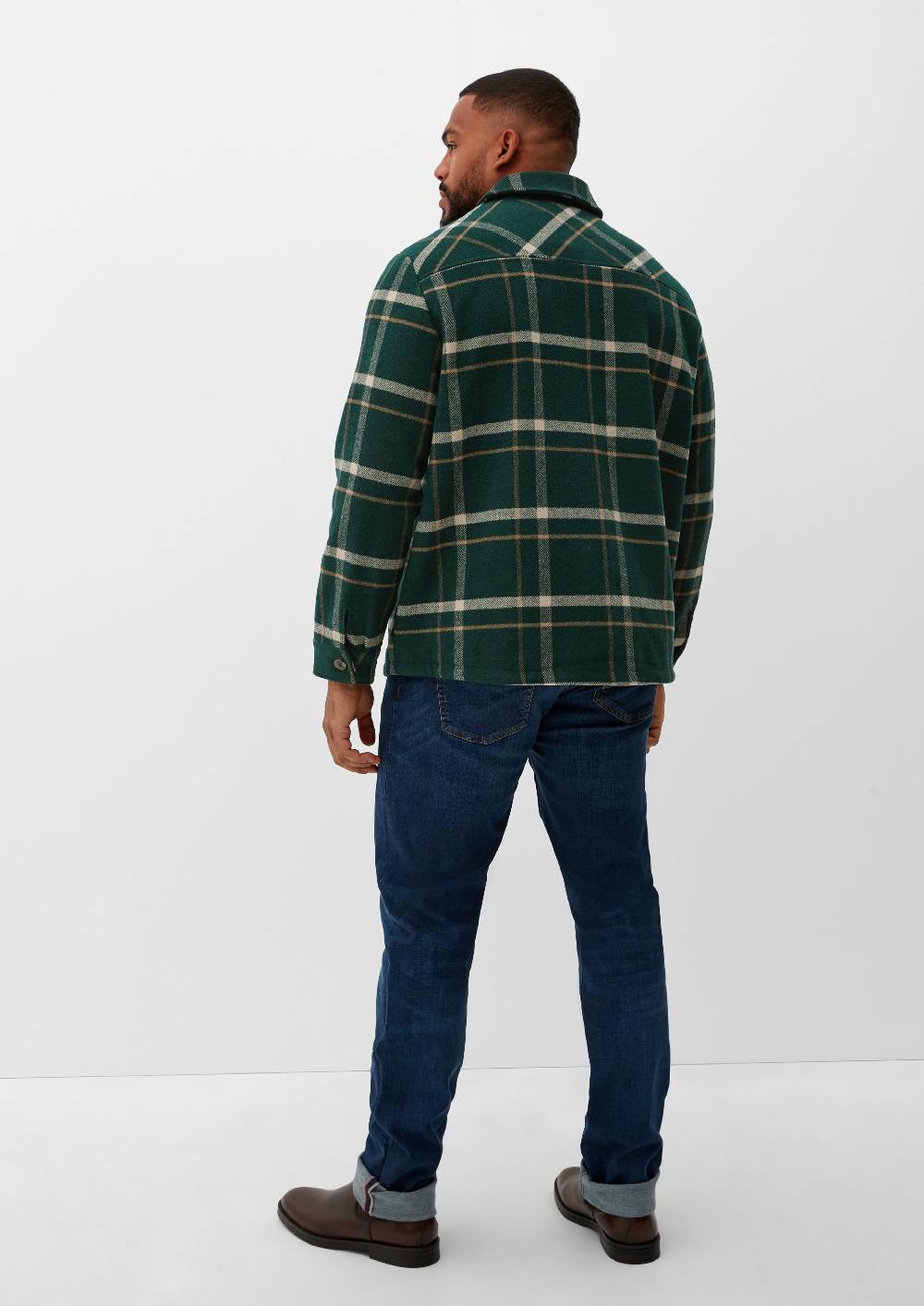 S.Oliver Karierte Jacke Mit Wolle