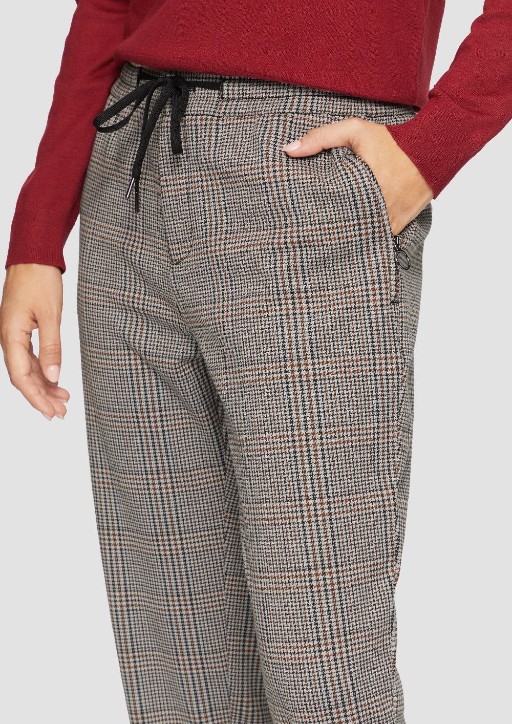 S.Oliver Karierte Jogg Pants Mit Gummizug