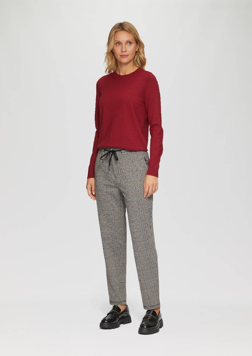 S.Oliver Karierte Jogg Pants Mit Gummizug