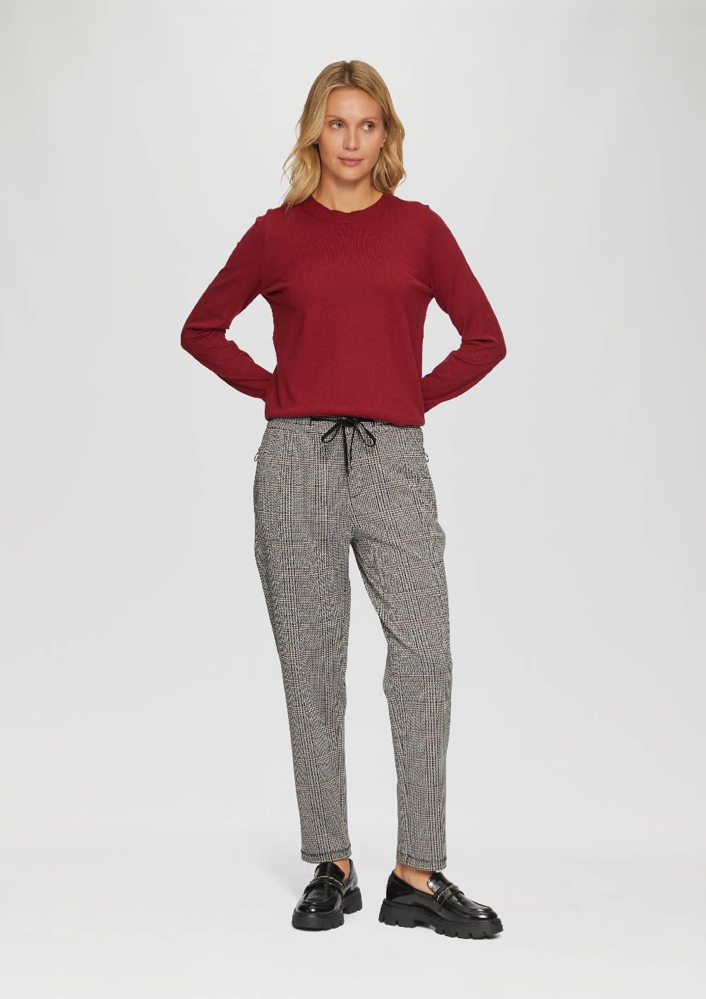 S.Oliver Karierte Jogg Pants Mit Gummizug