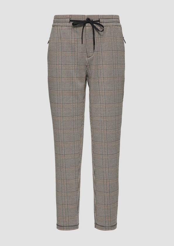 s.Oliver Karierte Jogg Pants mit Gummizug