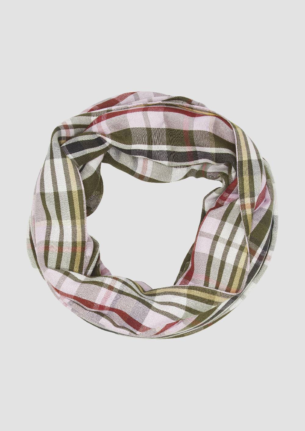 S.Oliver Karierter Loop-Schal Aus Modalmix