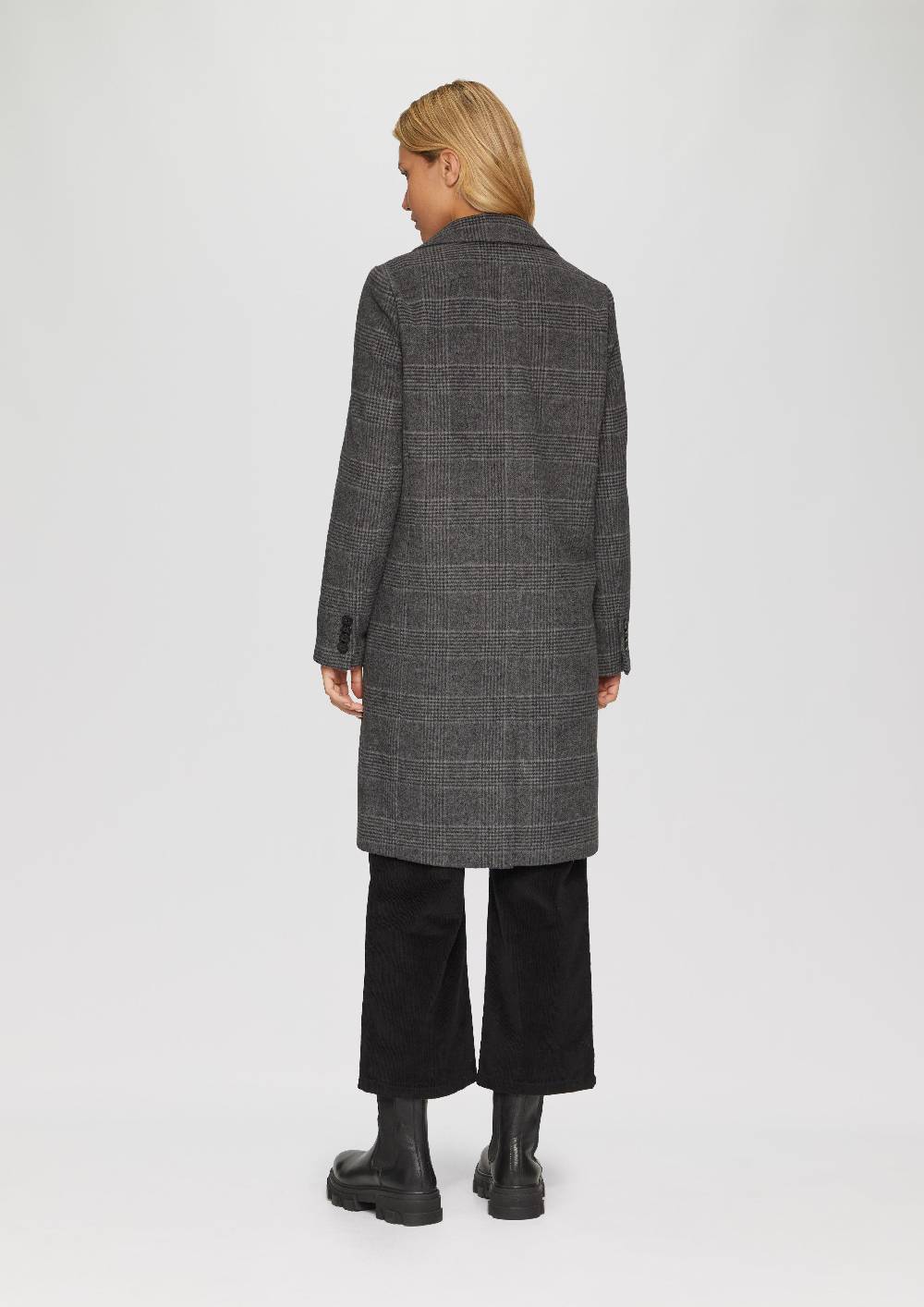 S.Oliver Karierter Mantel Aus Wollmix