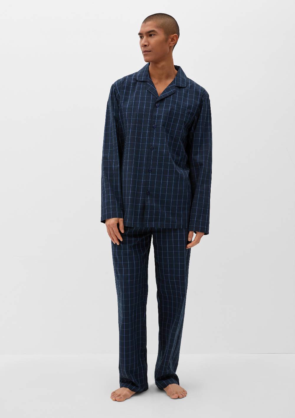 S.Oliver Karierter Pyjama Aus Baumwolle