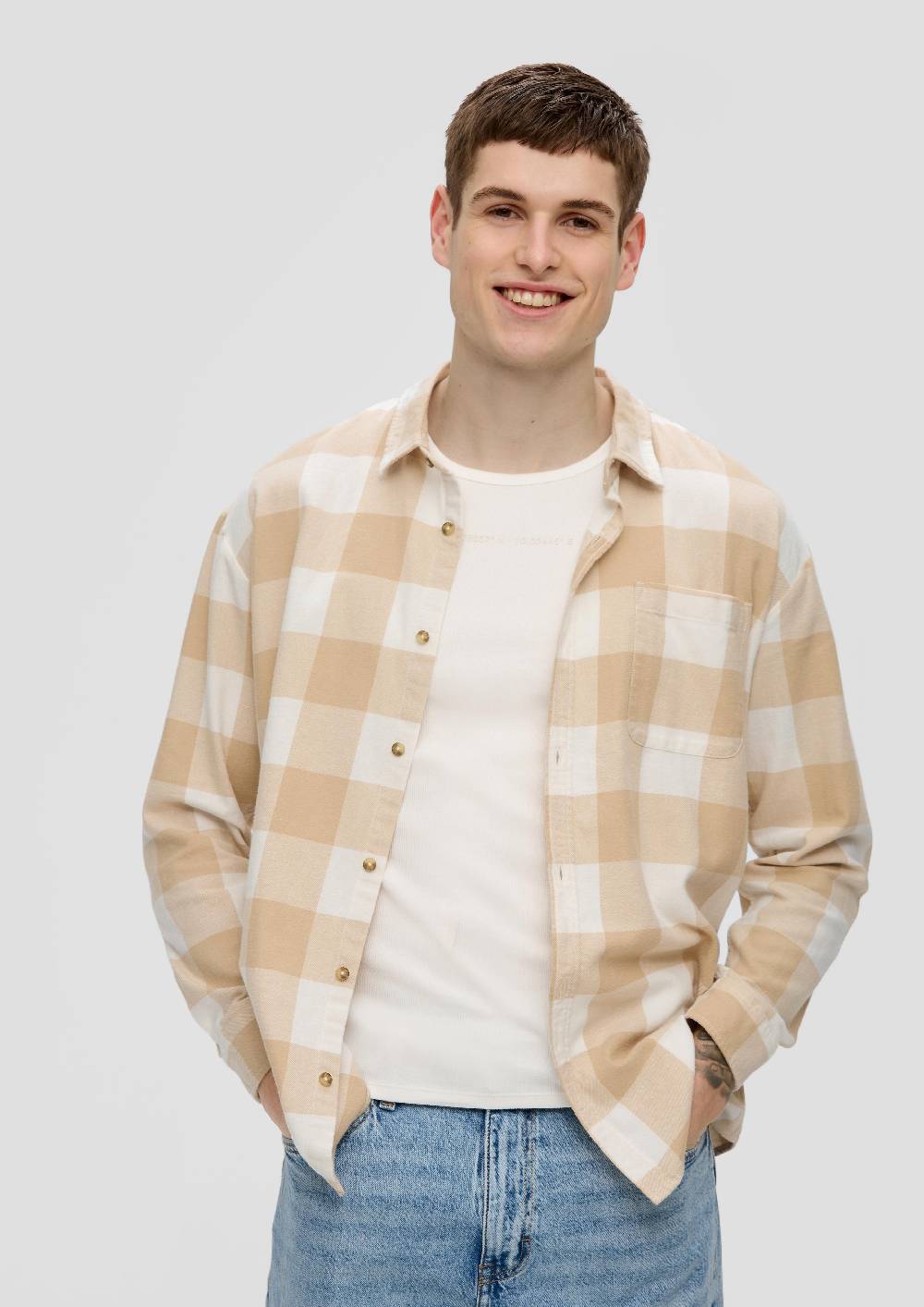 S.Oliver Kariertes Hemd Aus Baumwolle