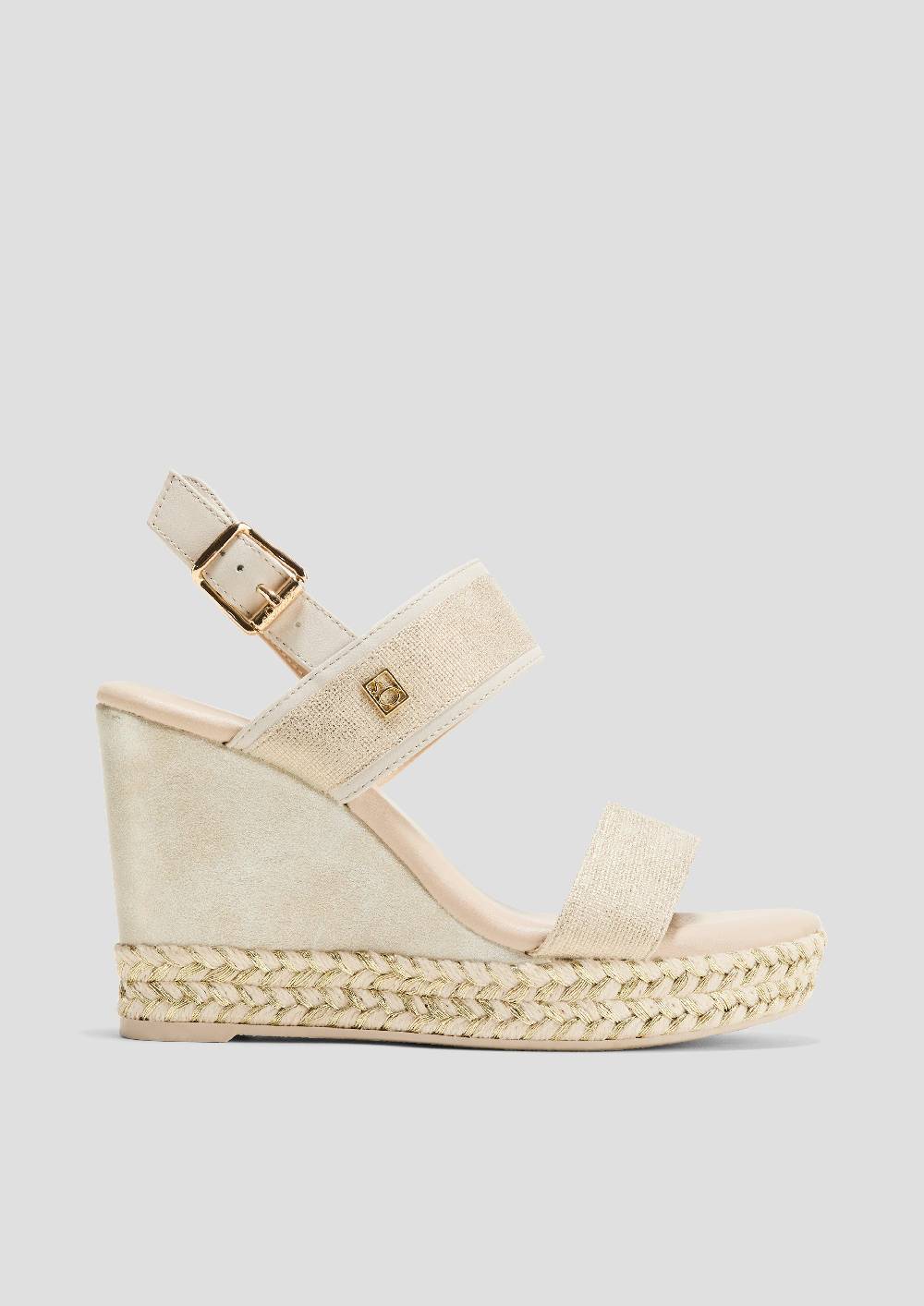 S.Oliver Keilsandalen In Metallic-Optik