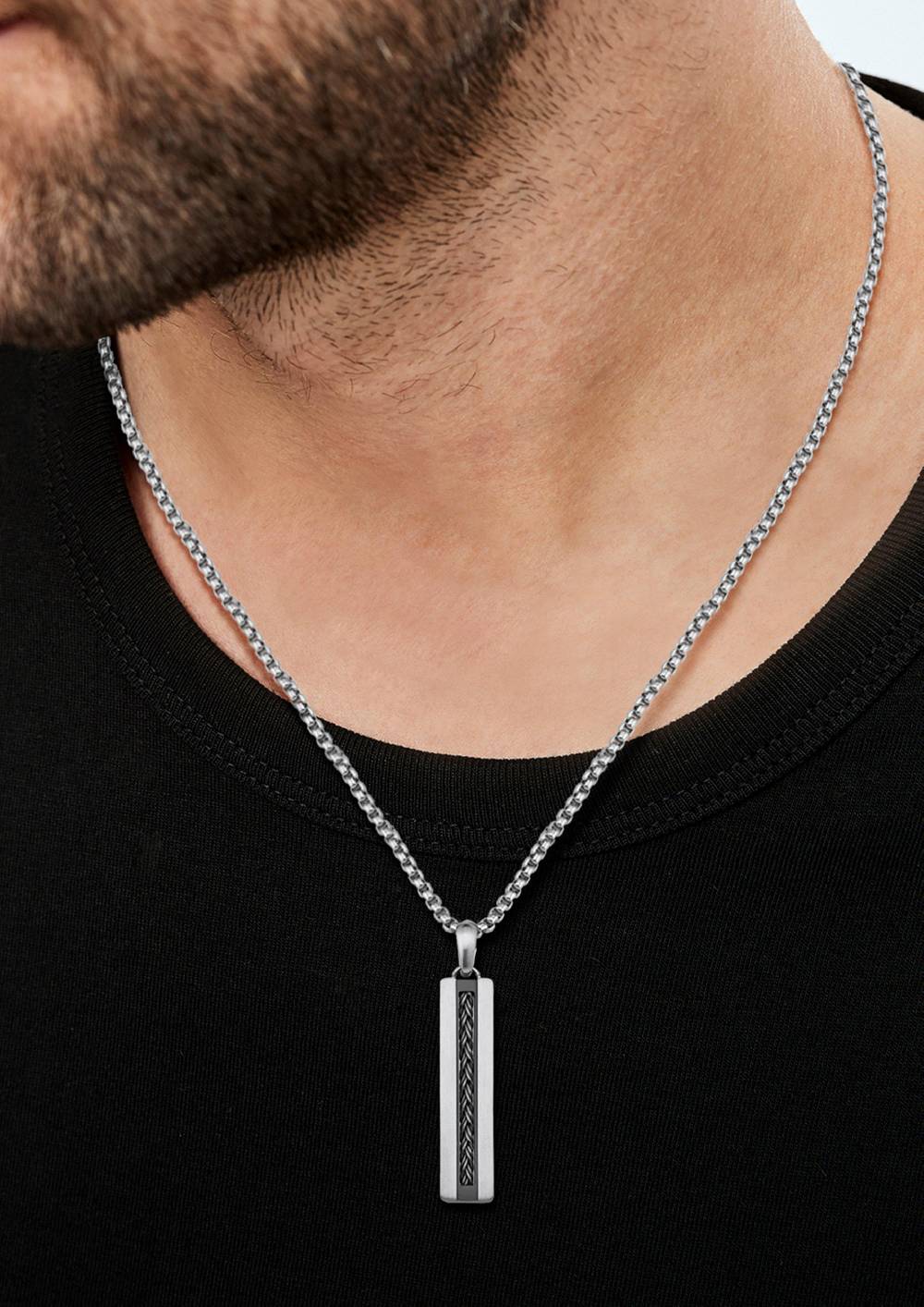 S.Oliver Kette Mit Dog-Tag Anhänger Aus Edelstahl