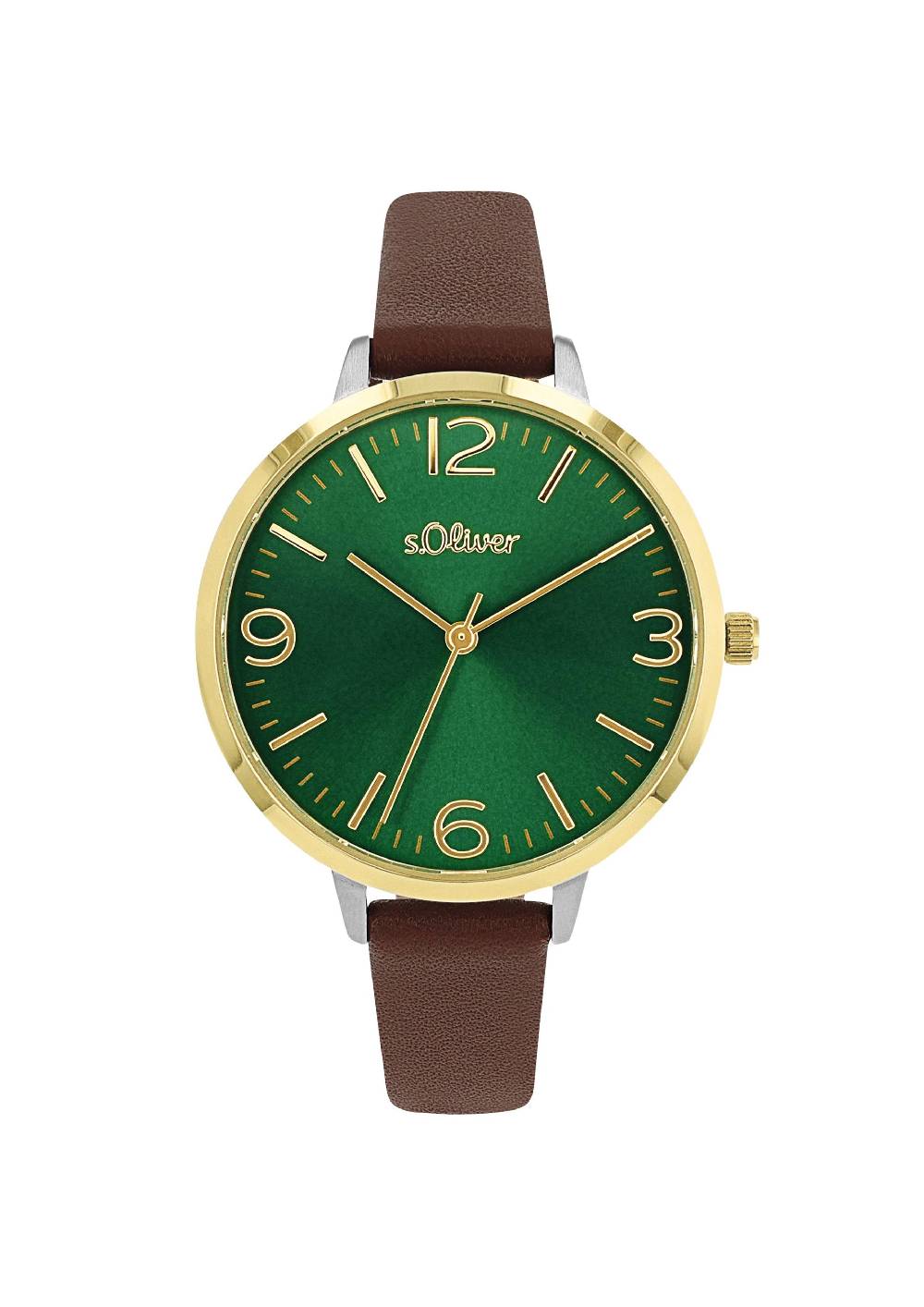 S.Oliver Klassische Armbanduhr Mit Lederband