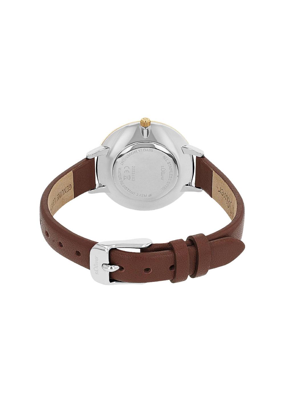 S.Oliver Klassische Armbanduhr Mit Lederband