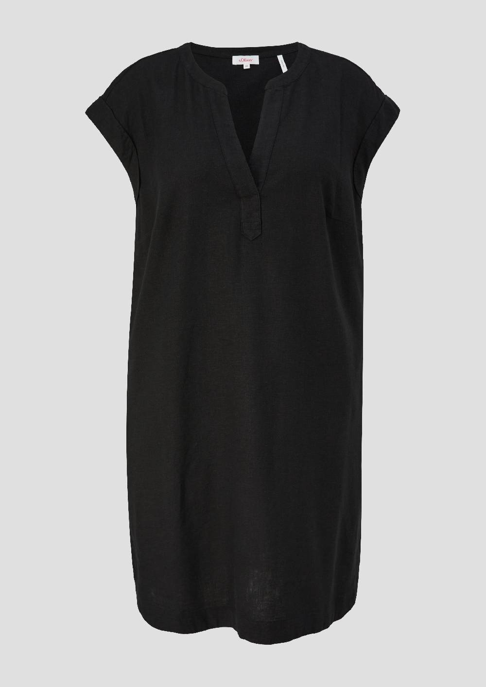 S.Oliver Kleid Aus Leinen-Mix Mit Eingrifftaschen
