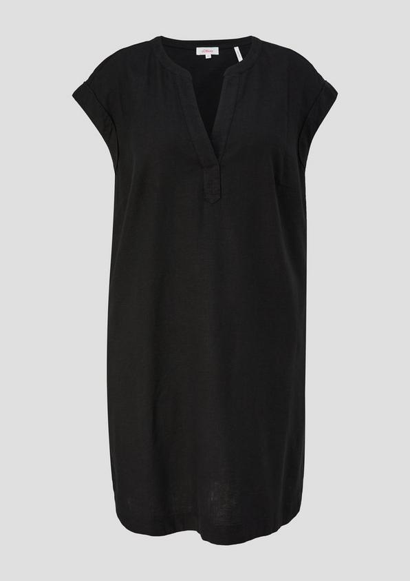s.Oliver Kleid aus Leinen-Mix mit Eingrifftaschen
