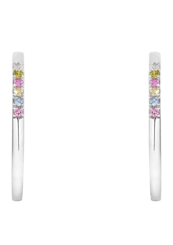 s.Oliver Kreolen mit buntem Zirkonia-Detail