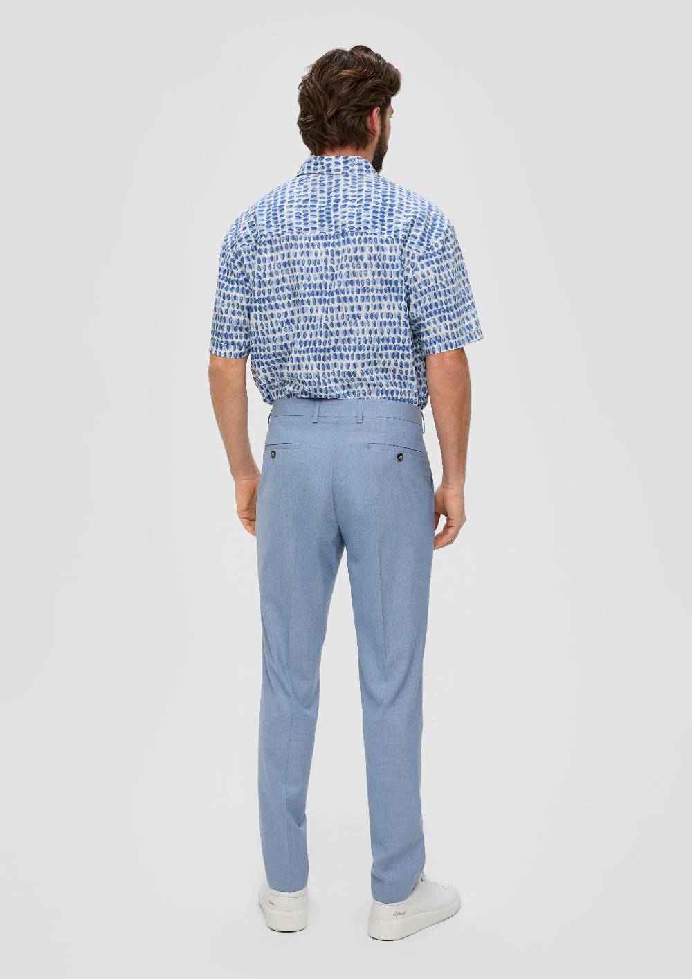 S.Oliver Kurzarmhemd Aus Baumwoll-Viskosemix