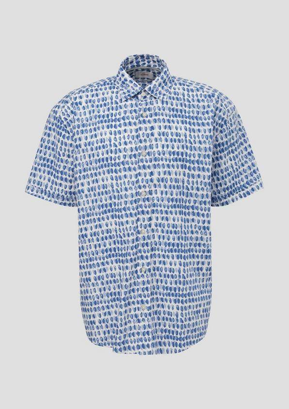 s.Oliver Kurzarmhemd aus Baumwoll-Viskosemix