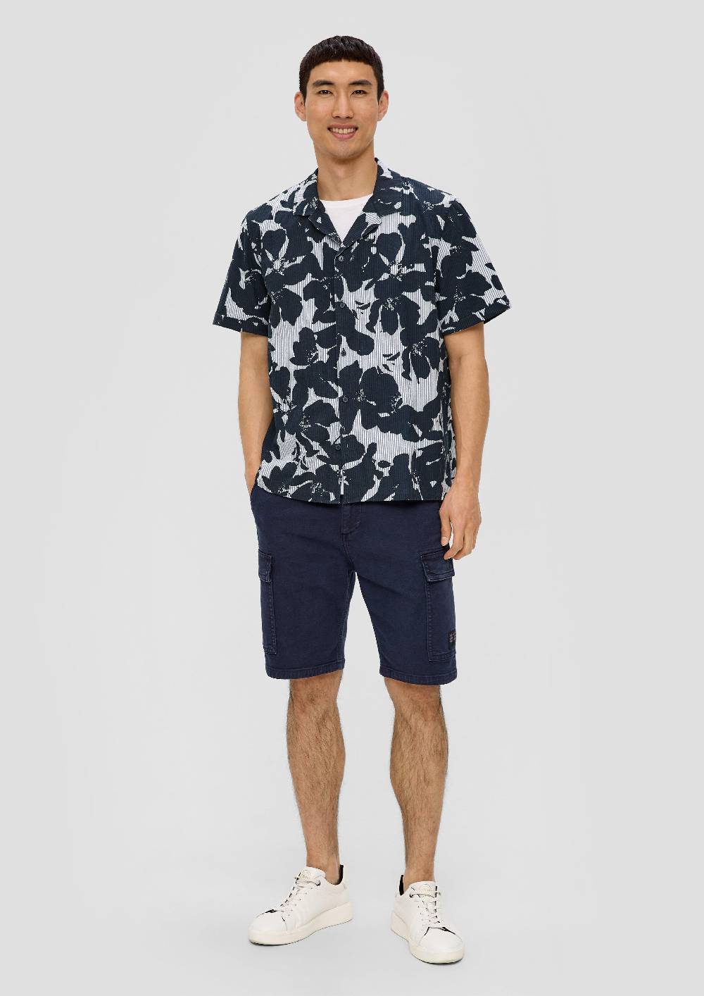 S.Oliver Kurzarmhemd Aus Baumwollmix