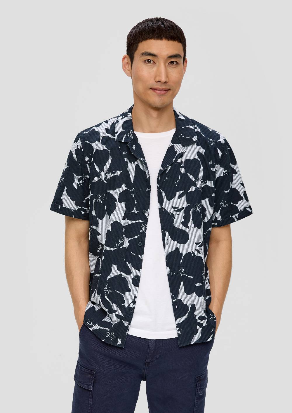 S.Oliver Kurzarmhemd Aus Baumwollmix