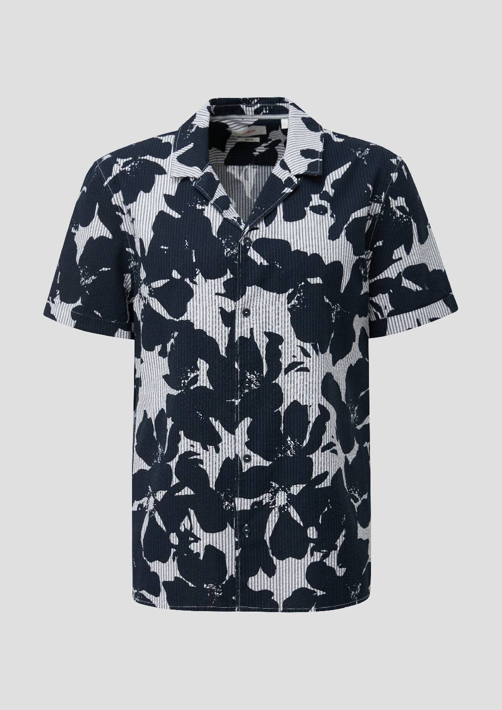 S.Oliver Kurzarmhemd Aus Baumwollmix