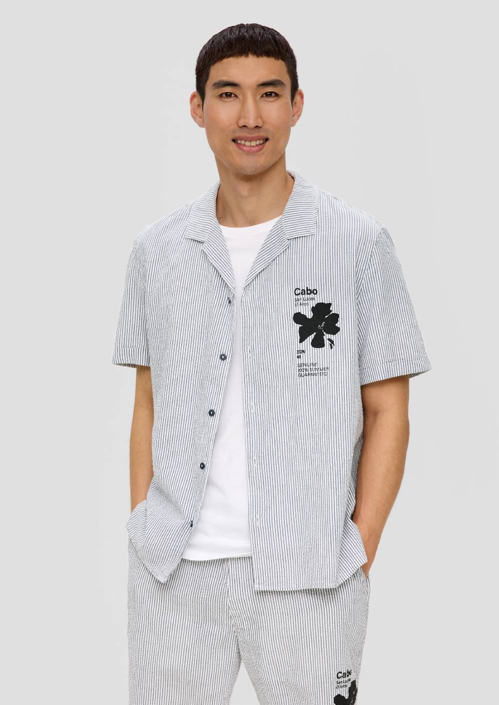 S.Oliver Kurzarmhemd Aus Baumwollmix