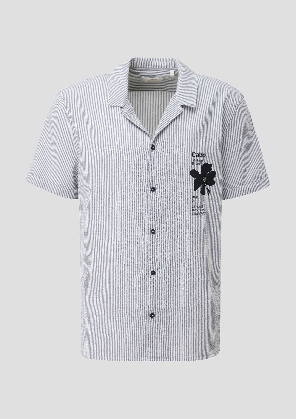 S.Oliver Kurzarmhemd Aus Baumwollmix