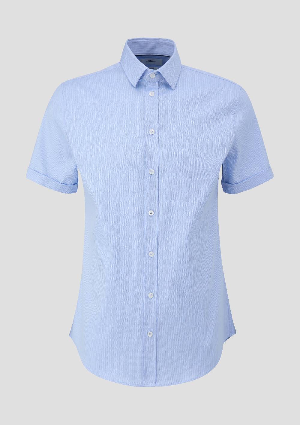 S.Oliver Kurzarmhemd Aus Baumwollstretch