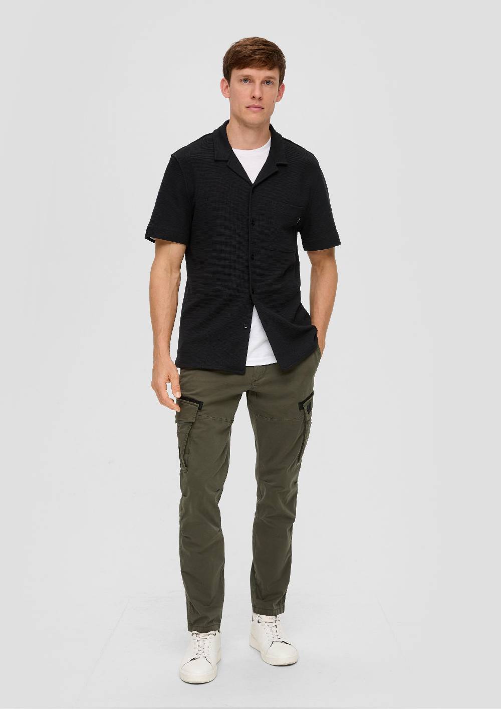 S.Oliver Kurzarmhemd Aus Baumwollstretch