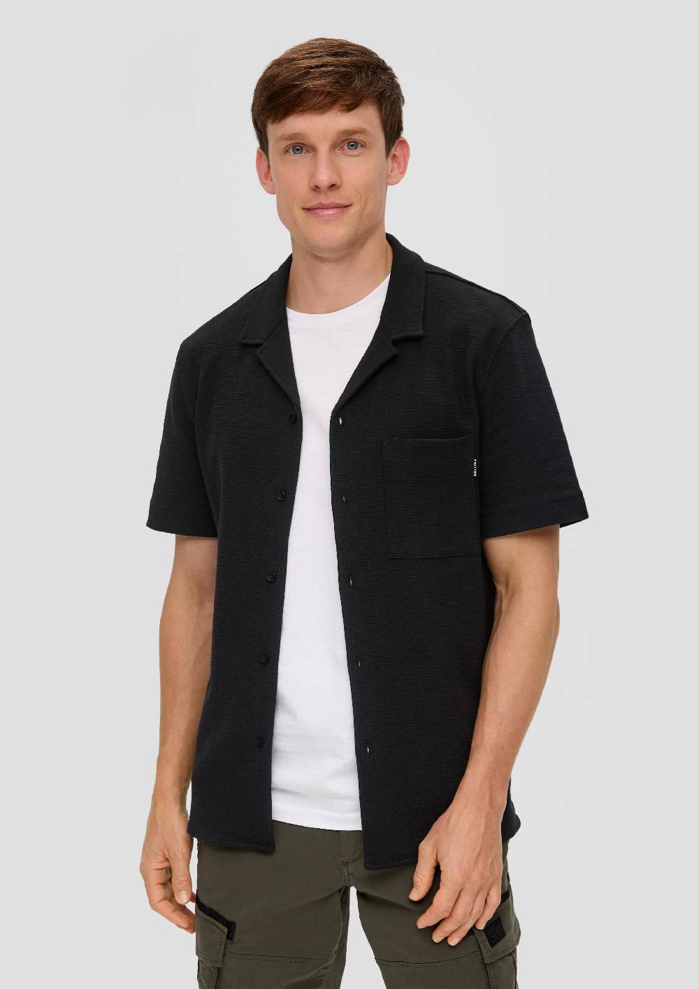 S.Oliver Kurzarmhemd Aus Baumwollstretch