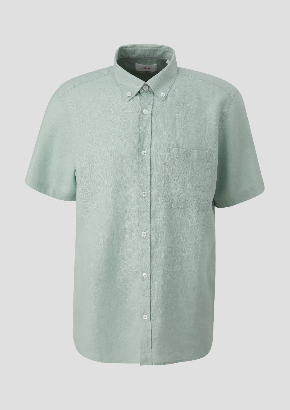 S.Oliver Kurzarmhemd Aus Leinen