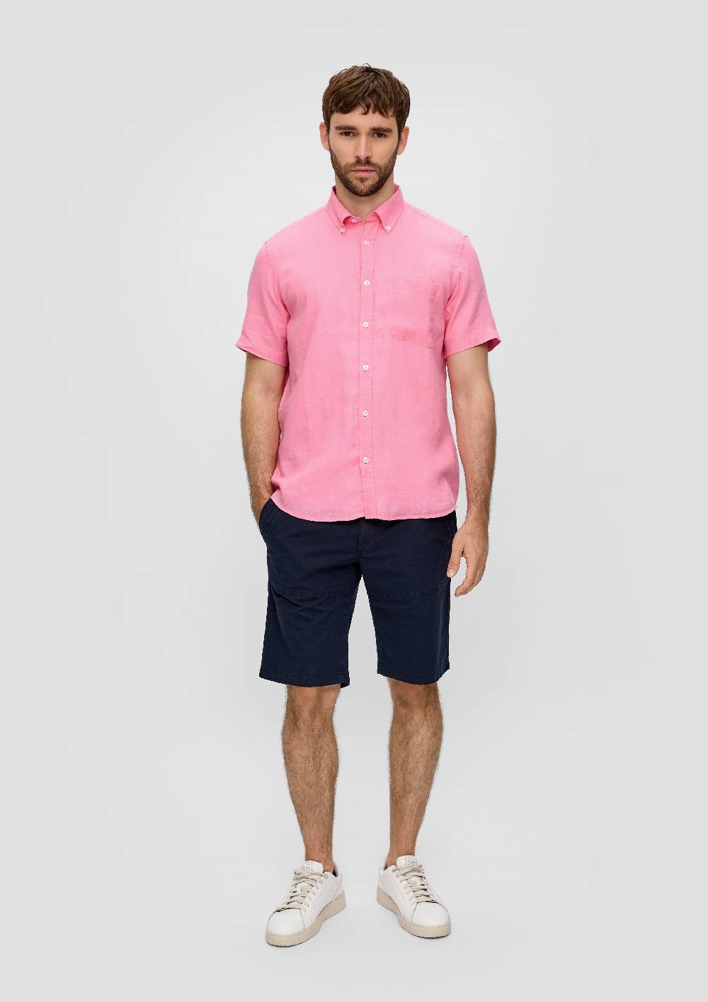 S.Oliver Kurzarmhemd Aus Leinen