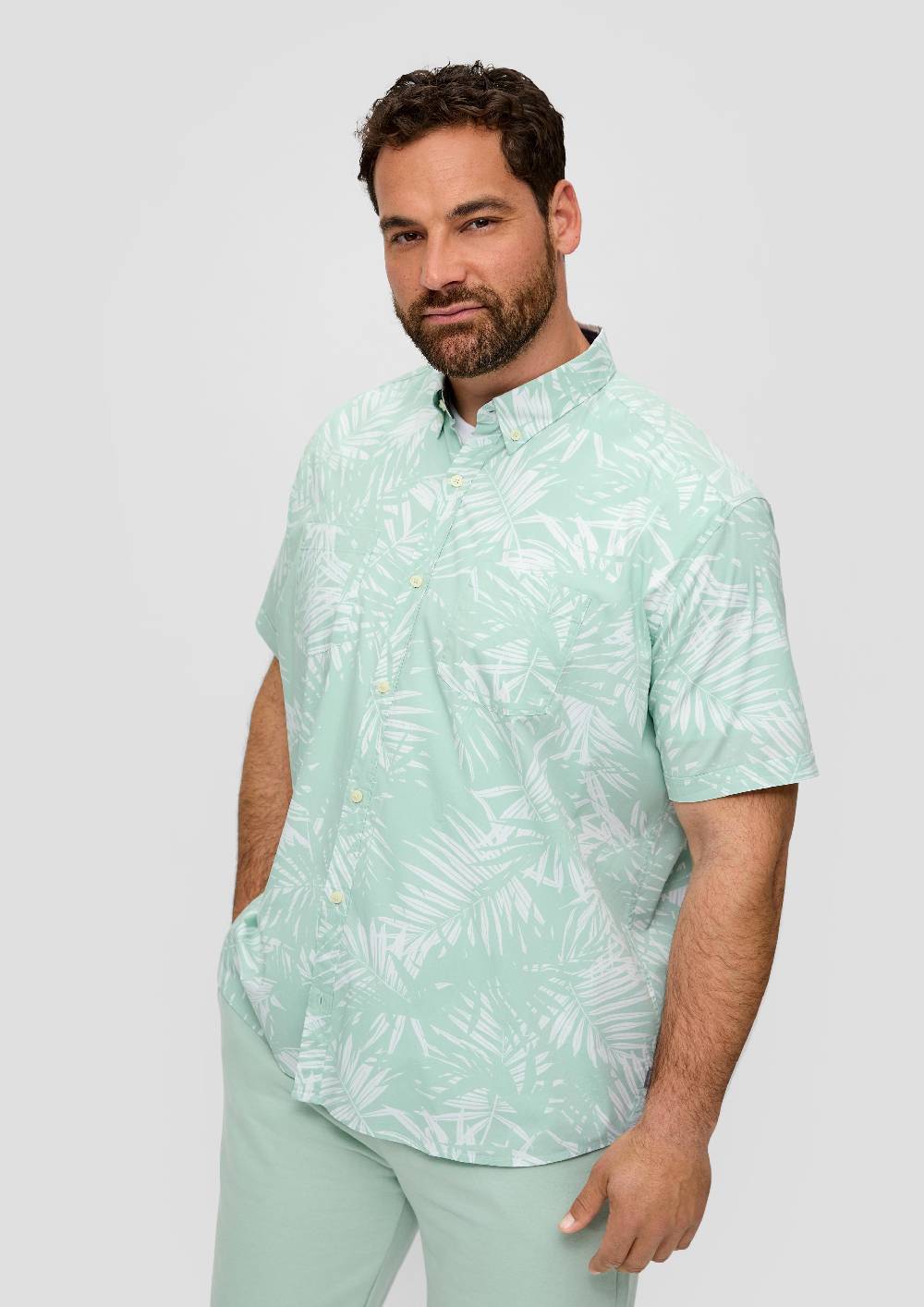 S.Oliver Kurzarmhemd Im Slim-Fit