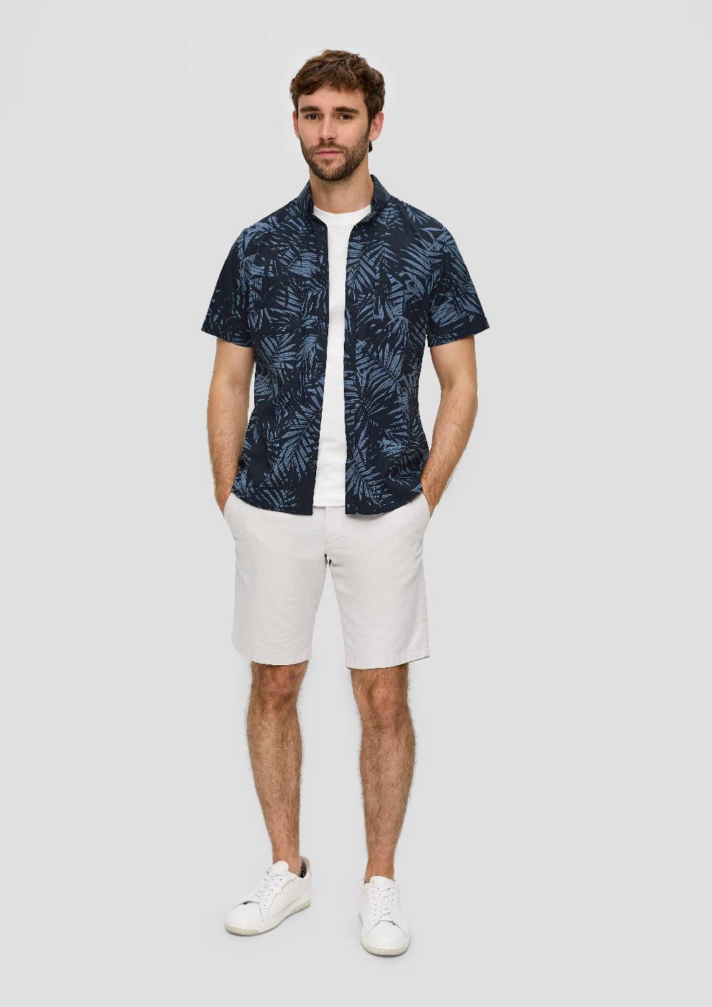 S.Oliver Kurzarmhemd Mit Button-Down-Kragen