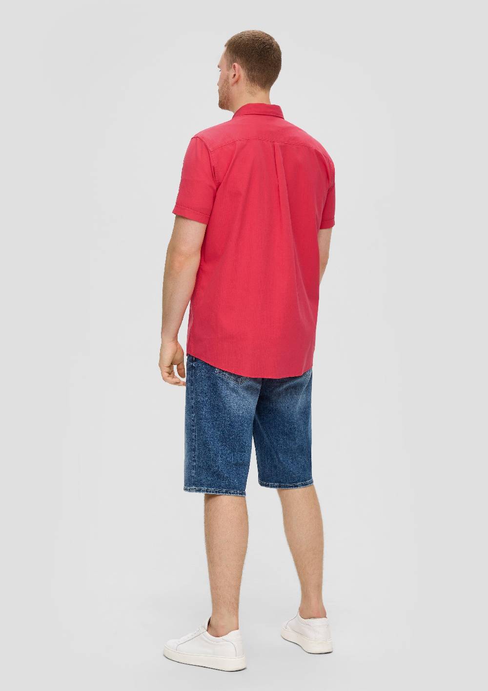 S.Oliver Kurzarmhemd Mit Button-Down-Kragen