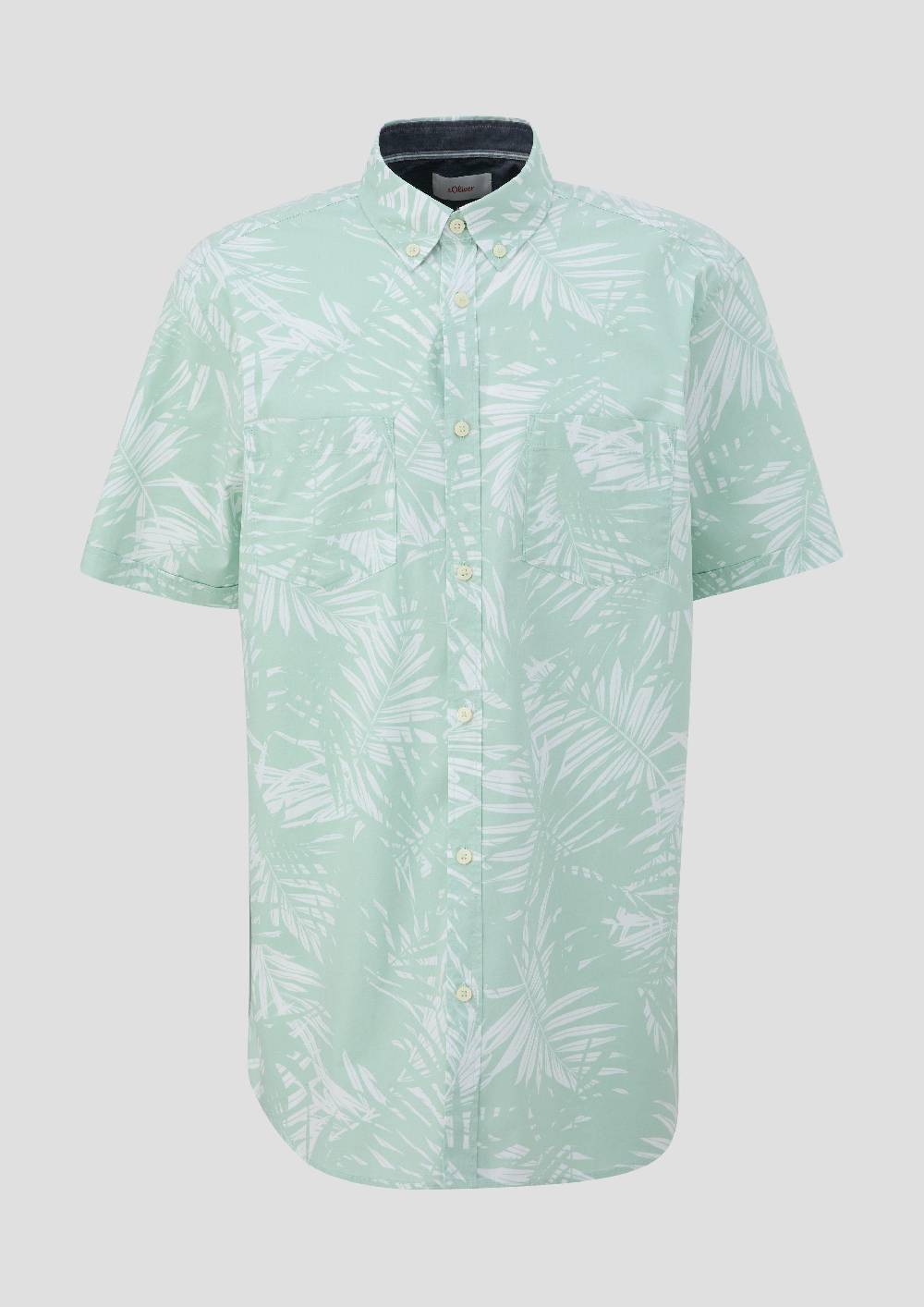 S.Oliver Kurzarmhemd Mit Button-Down-Kragen