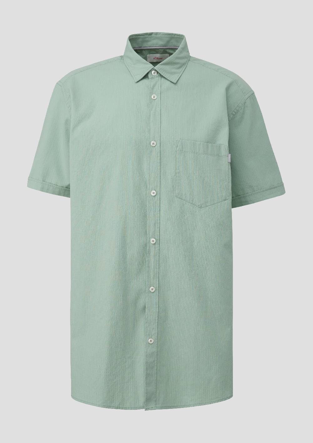 S.Oliver Kurzarmhemd Mit Button-Down-Kragen