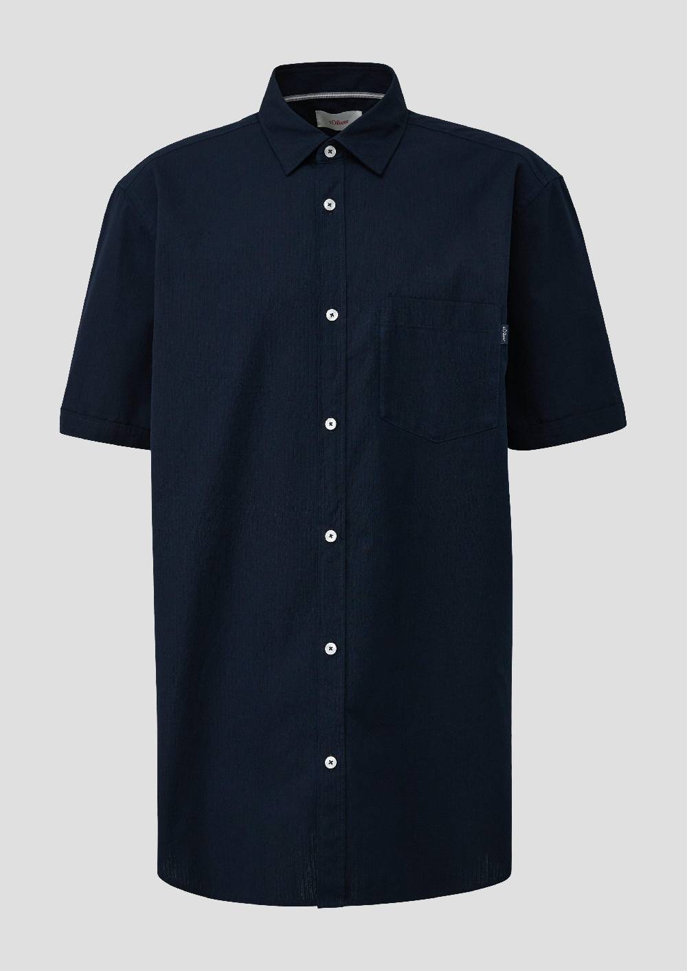 S.Oliver Kurzarmhemd Mit Button-Down-Kragen
