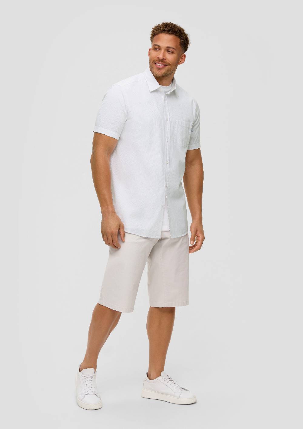 S.Oliver Kurzarmhemd Mit Button-Down-Kragen