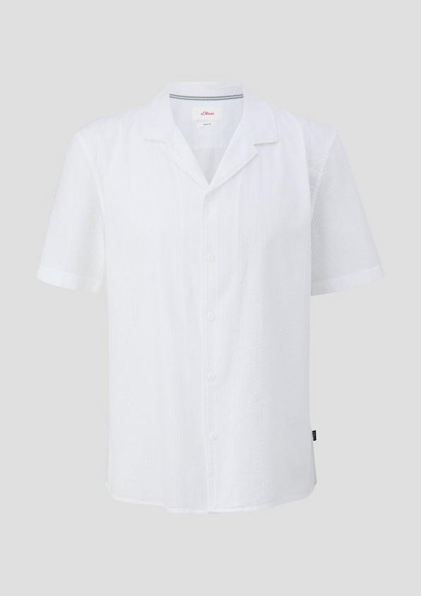 s.Oliver Kurzarmhemd mit Crêpestruktur