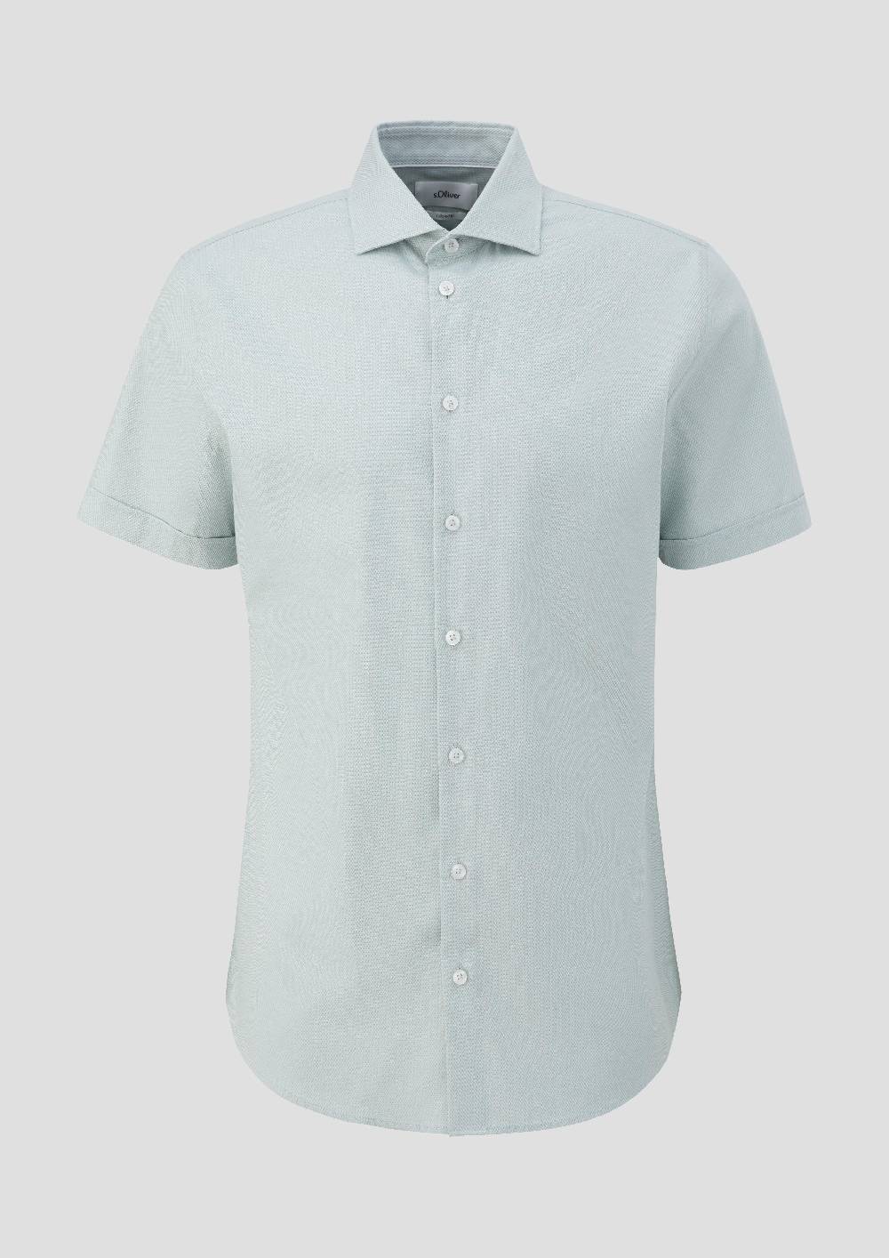 S.Oliver Kurzarmhemd Mit Dobby-Struktur
