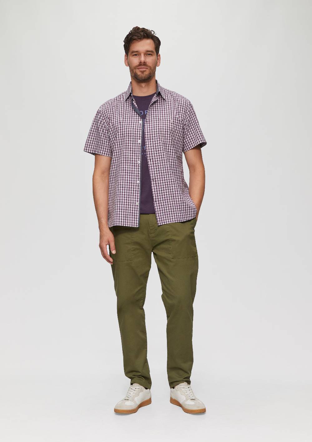 S.Oliver Kurzarmhemd Mit Kentkragen