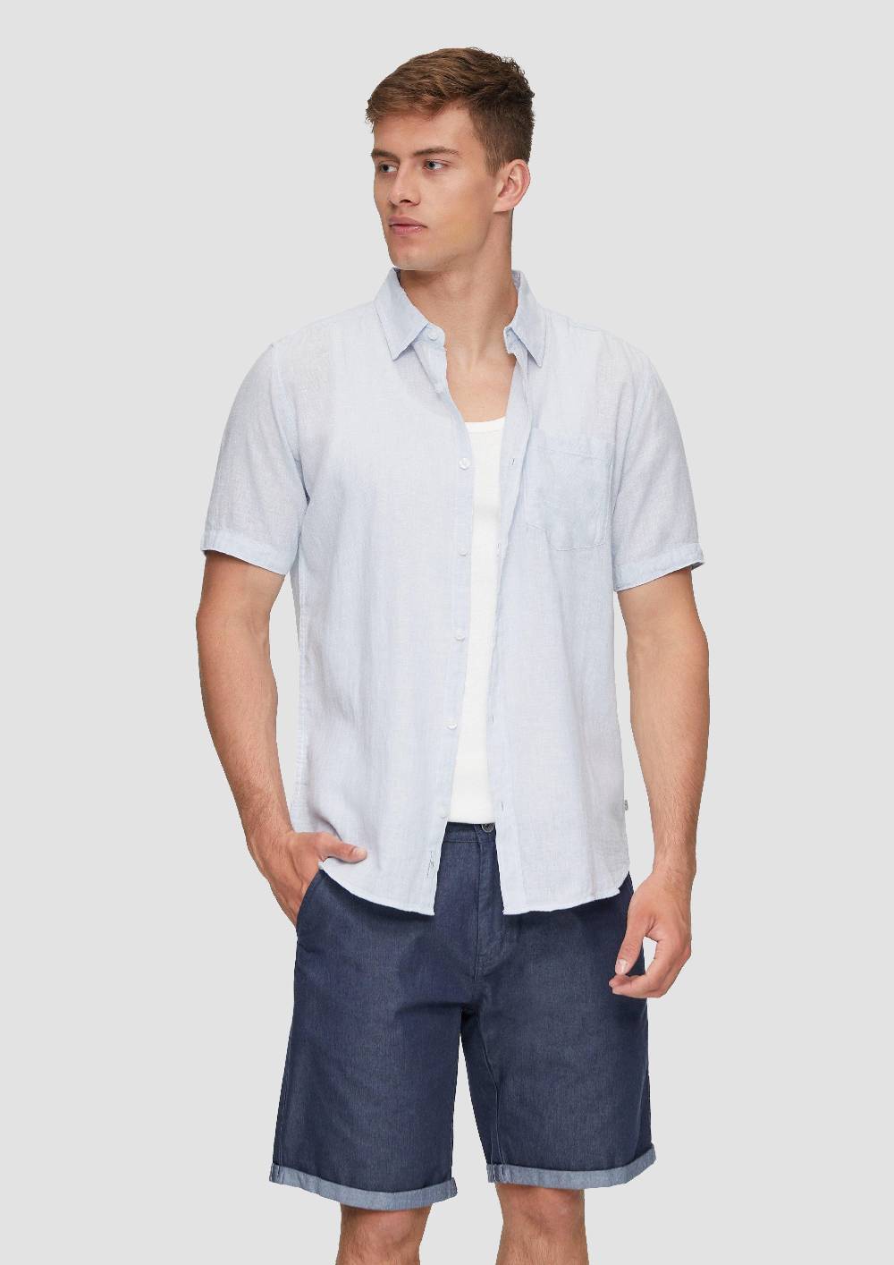 S.Oliver Kurzarmhemd Mit Kentkragen