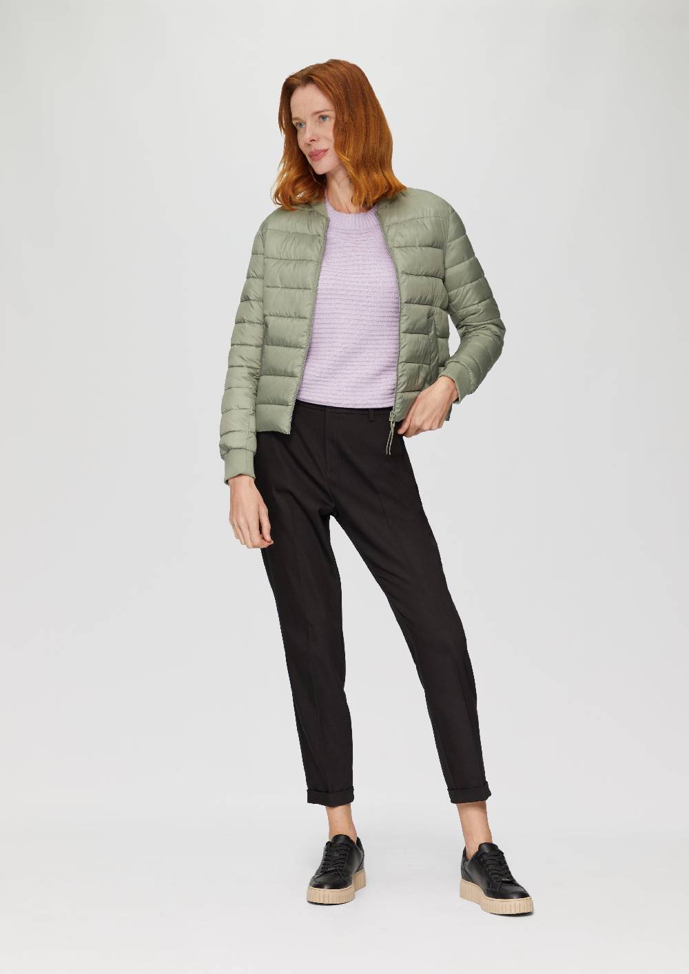 S.Oliver Kurze Steppjacke Mit Rippbündchen