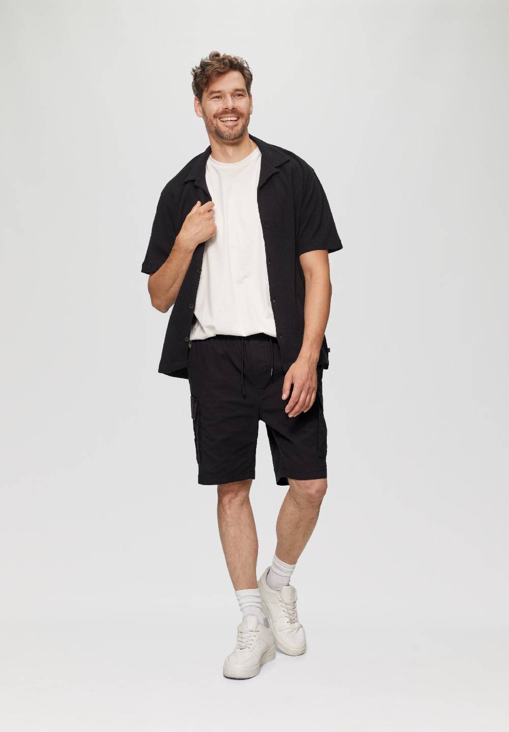 S.Oliver Kurze Web-Jogger Mit Cargo-Taschen