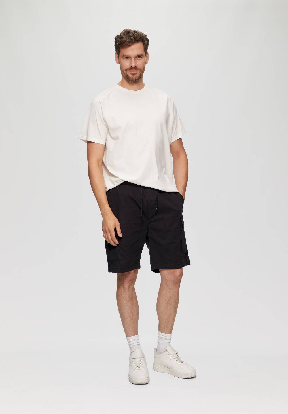 S.Oliver Kurze Web-Jogger Mit Cargo-Taschen