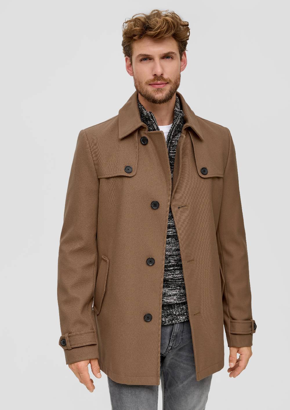 S.Oliver Kurzer Mantel Aus Viskosemix