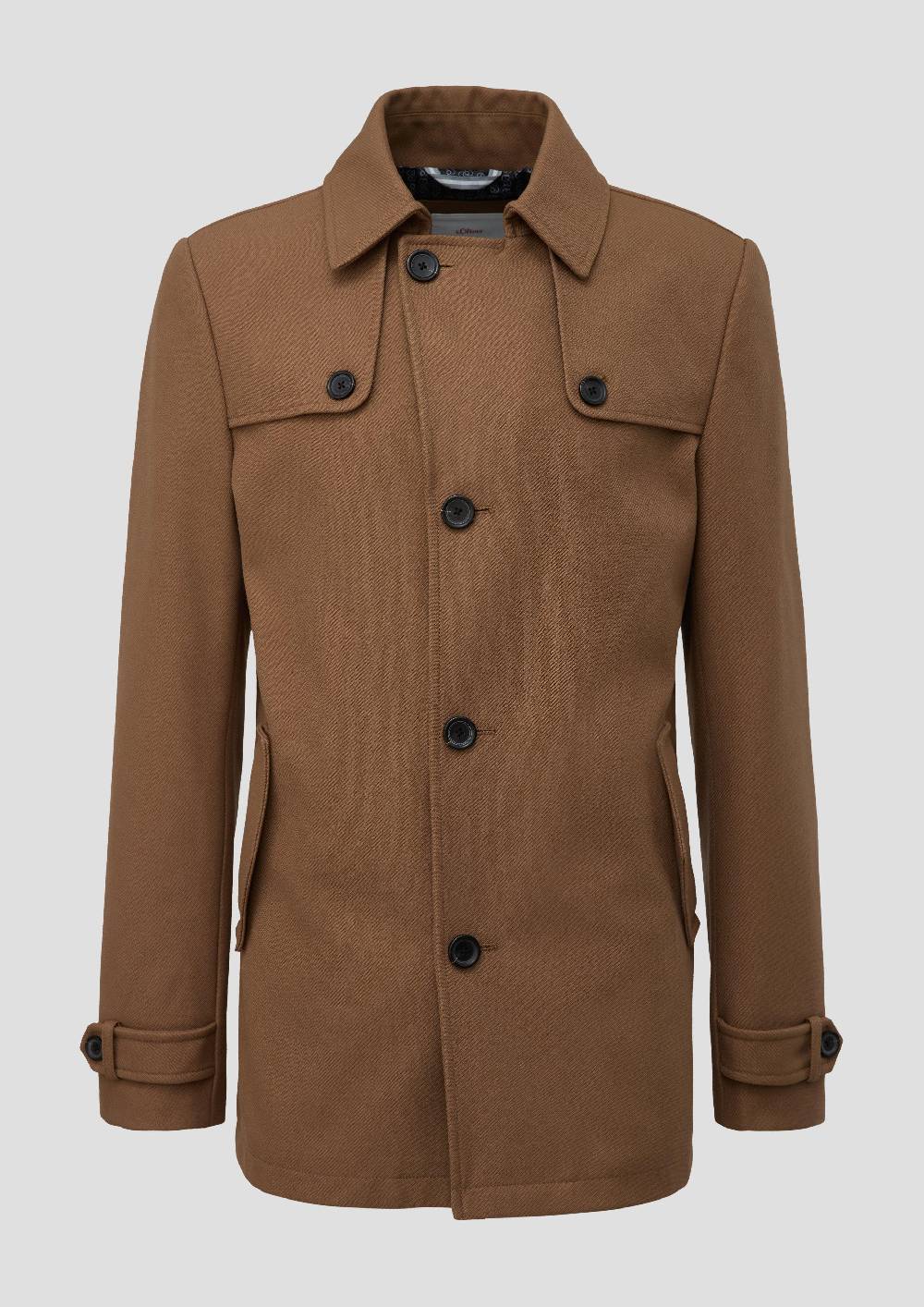 S.Oliver Kurzer Mantel Aus Viskosemix