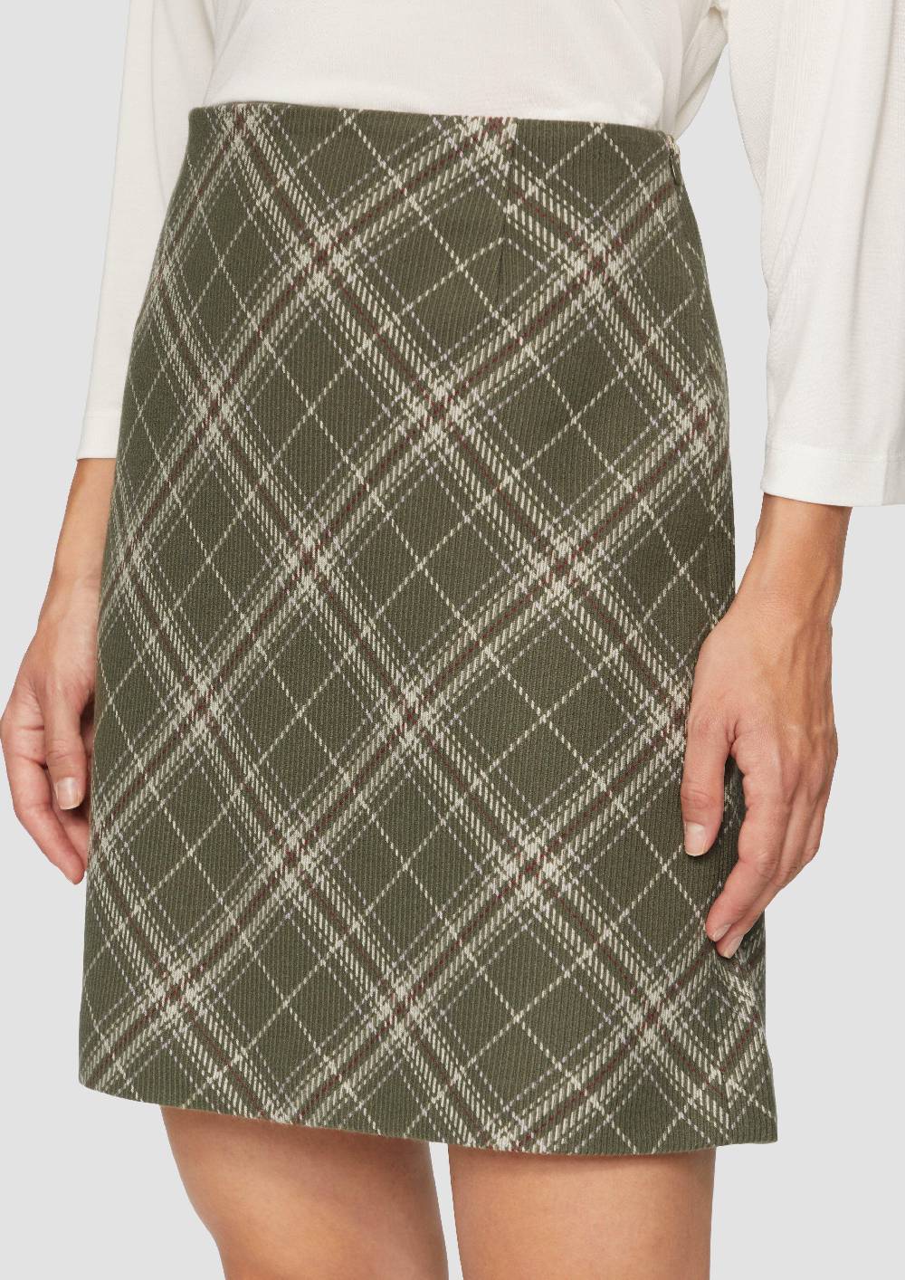 S.Oliver Kurzer Rock Mit Web-Karo