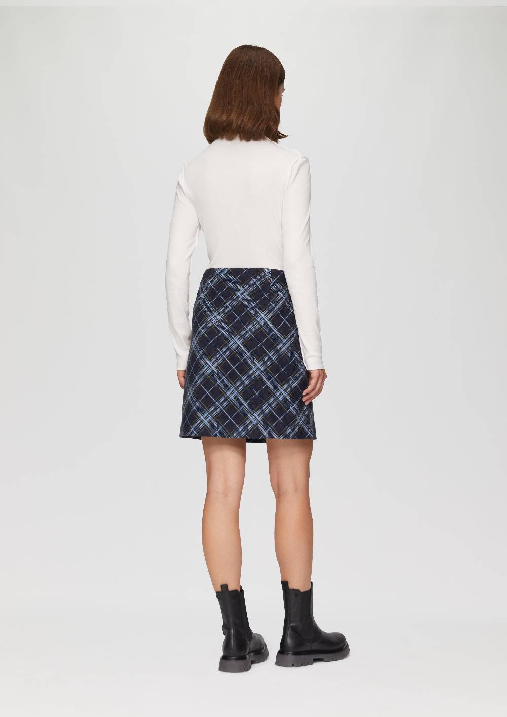 S.Oliver Kurzer Rock Mit Web-Karo