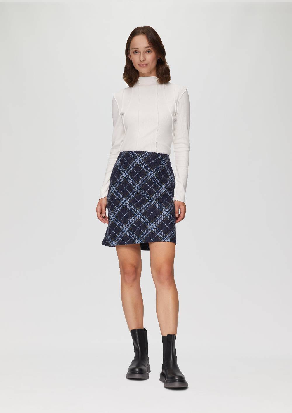 S.Oliver Kurzer Rock Mit Web-Karo